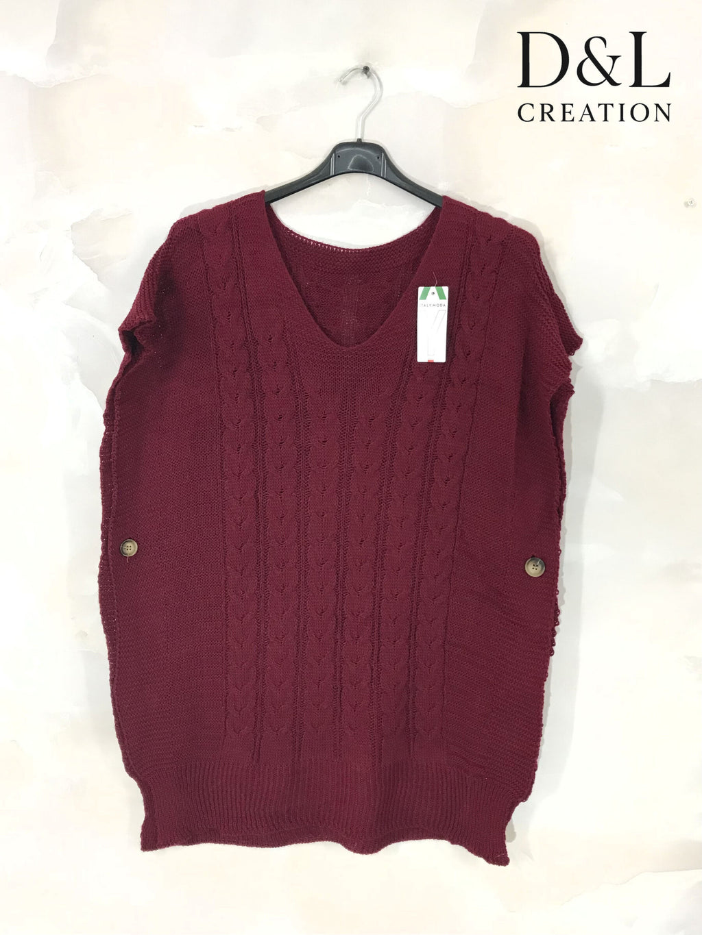 Kortärmad poncho-sweater stl 38 till 50