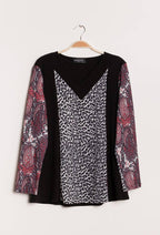 Plus Size Sweater med tryckta detaljer