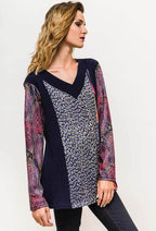 Plus Size Sweater med tryckta detaljer