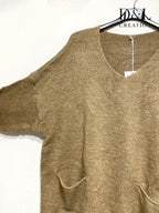 Tröja i Mohair Ull med Fickor, Storlekar 38 till 52 | Plus Size