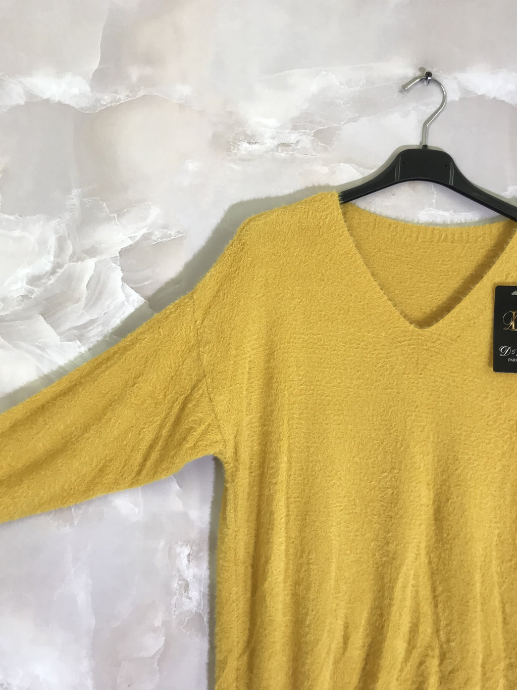 Plus Size Extra Soft Fluffy V-neck Sweater