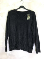 Plus Size Extra soft fluffy V-neck sweater