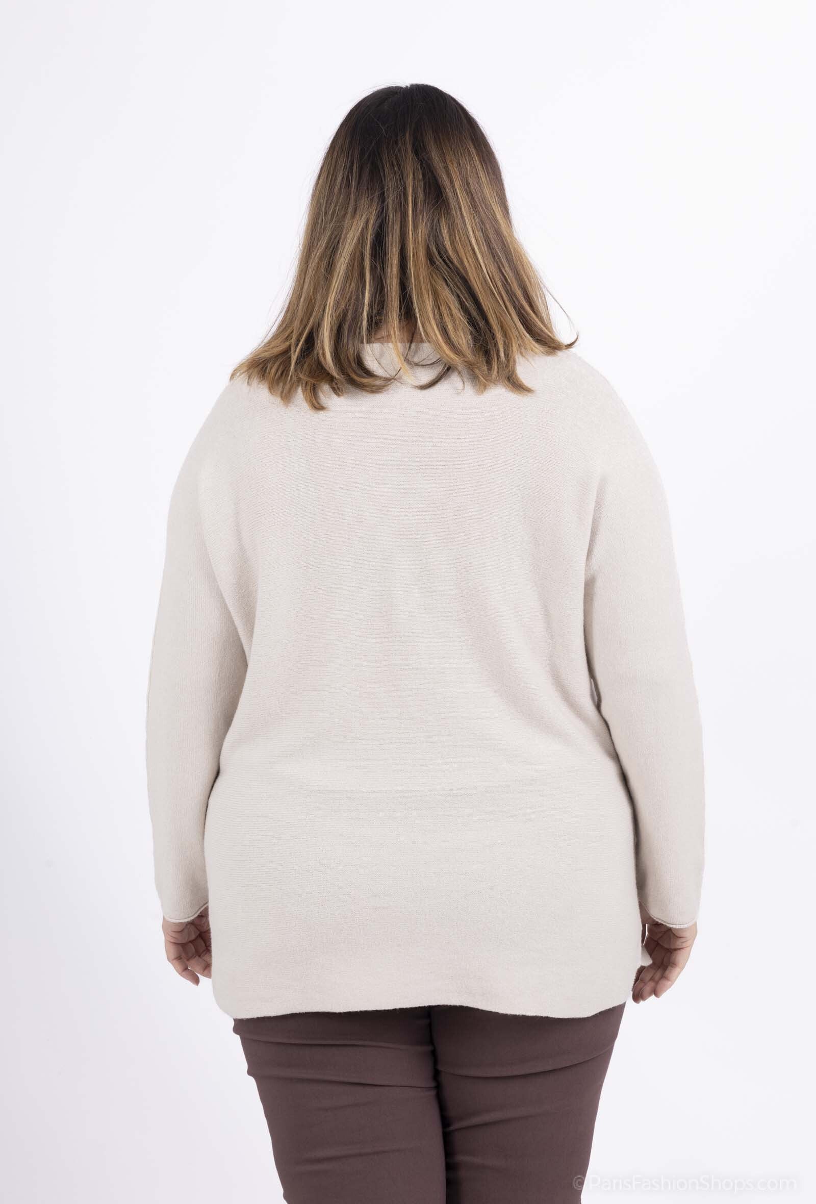Plus Size Soft V-neck Jumper