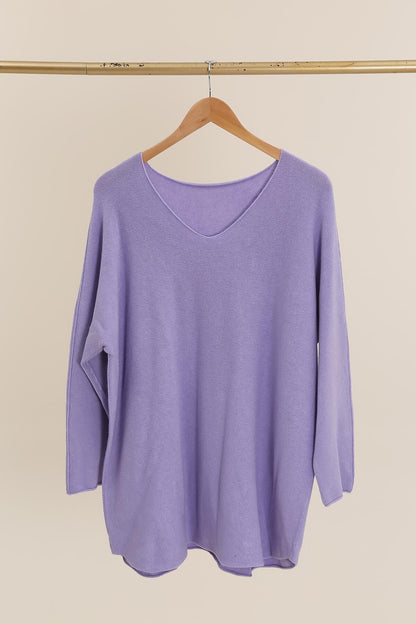 Plus Size Soft V-neck jumper