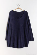 Soft V-neck jumper i Stor Storlek