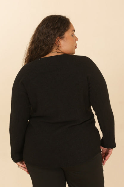 Plus Size Soft V-neck Jumper