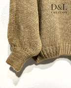 Supermjuk oversized V-ringad tröja med mohair, storlek T38 till T52+