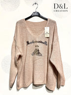 Soft Miss Sweater with Sneakers Size 38 to 48 i Plus Size