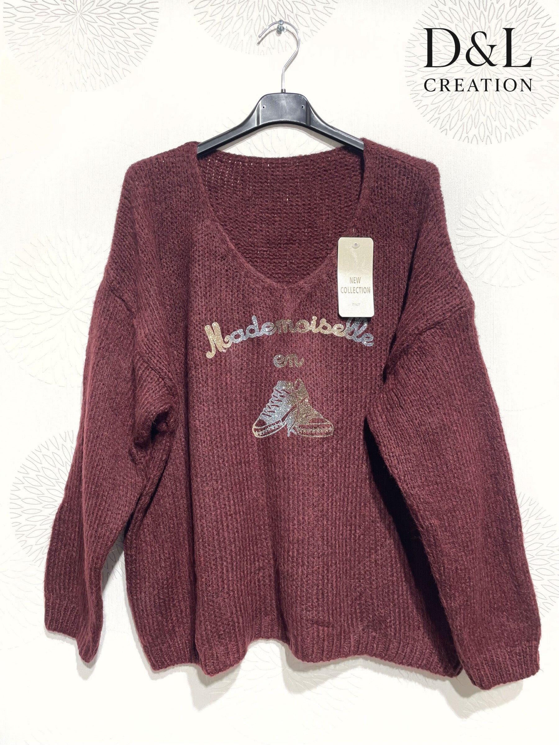 Soft Miss Sweater with Sneakers Size 38 to 48 i Plus Size