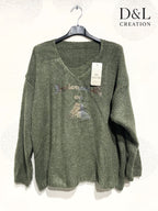 Soft Miss Sweater with Sneakers Size 38 to 48 i Plus Size