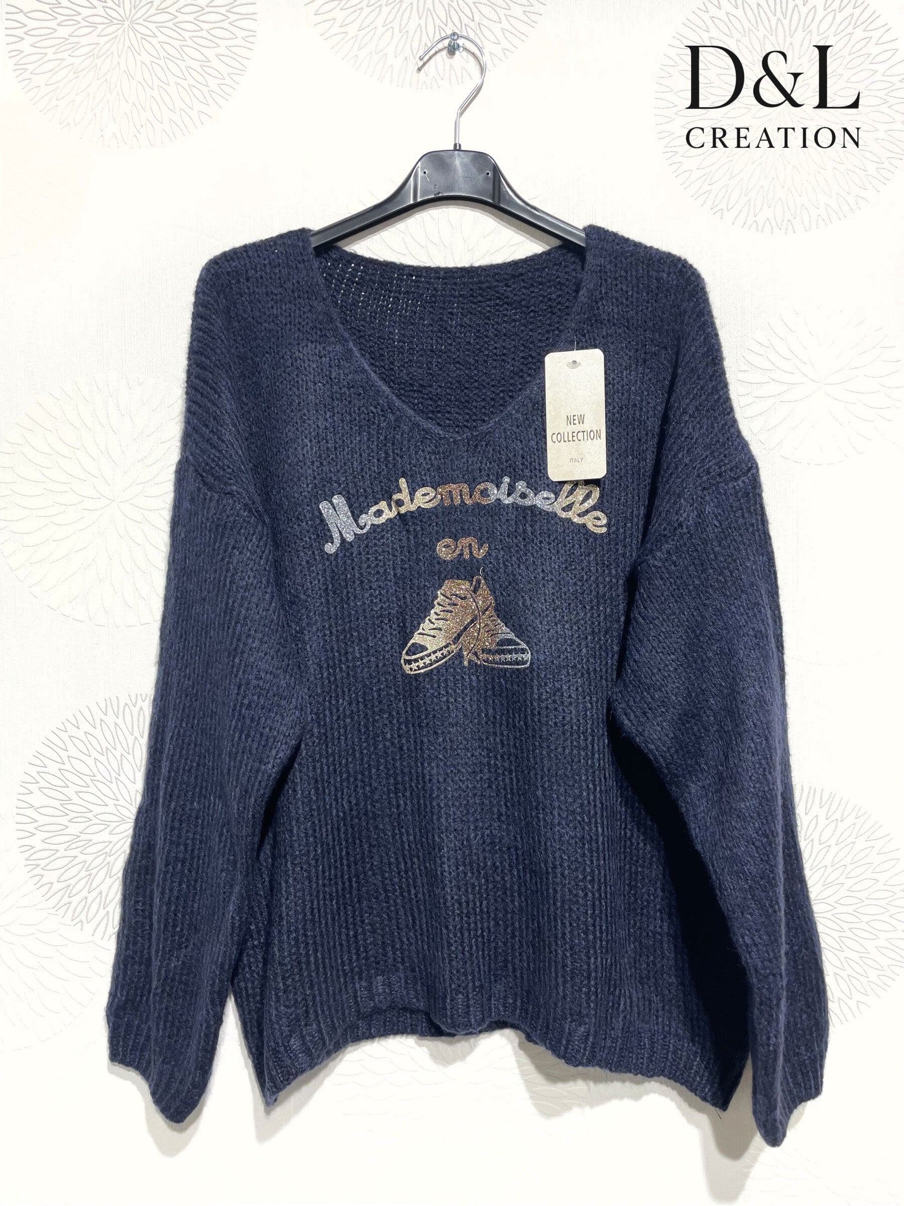 Soft Miss Sweater with Sneakers Size 38 to 48 i Plus Size
