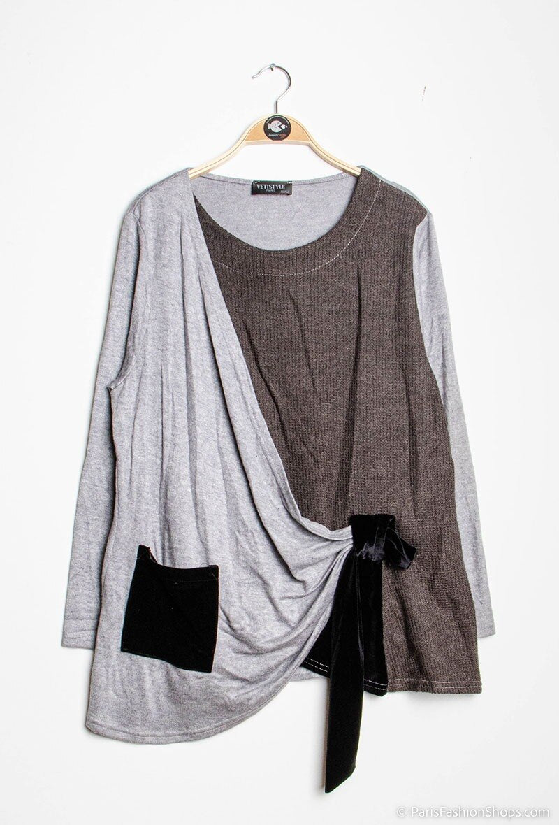 Plus Size Draped pullover