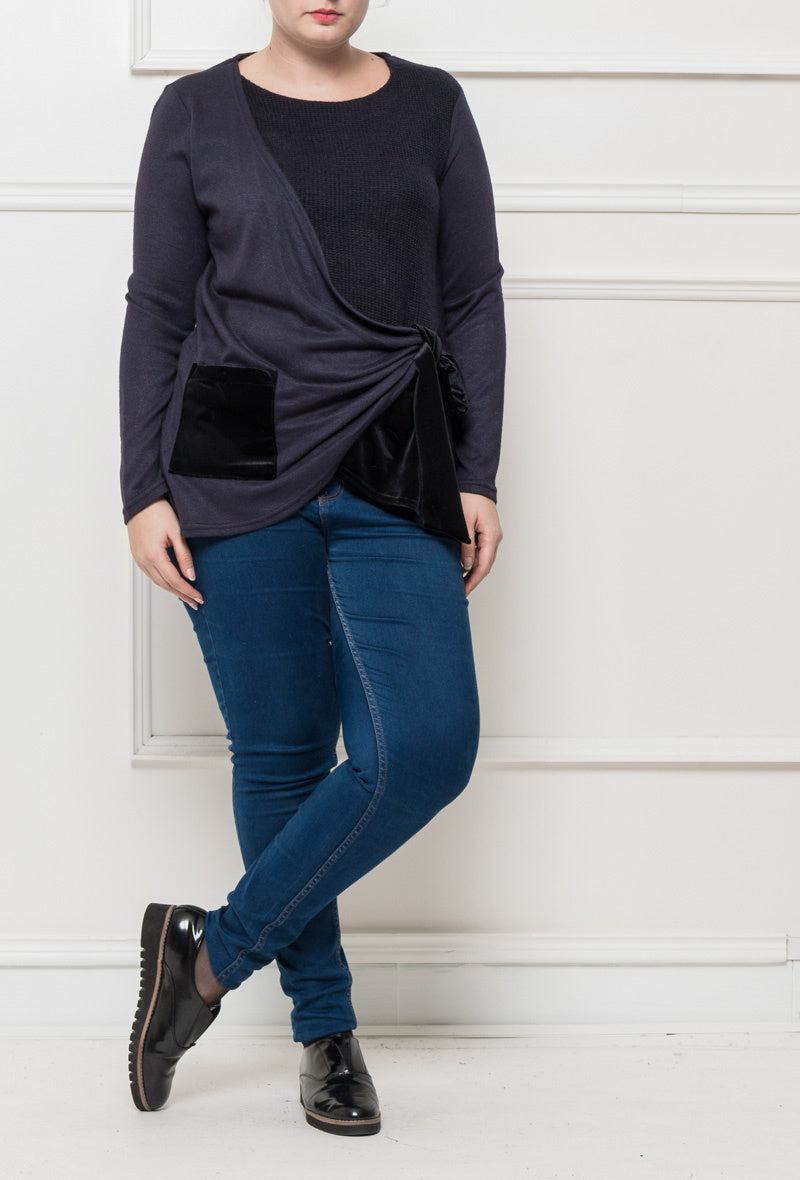 Plus Size Draped pullover