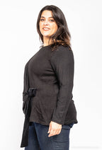 Plus Size Draped Pullover för Stora Storlekar
