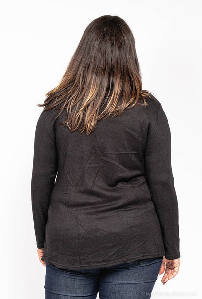 Plus Size Draped Pullover