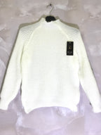 Plus Size Fluffy Extra Stretch Funnel Neck Sweater