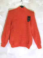 Plus Size Fluffy Extra Stretch Funnel Neck Sweater