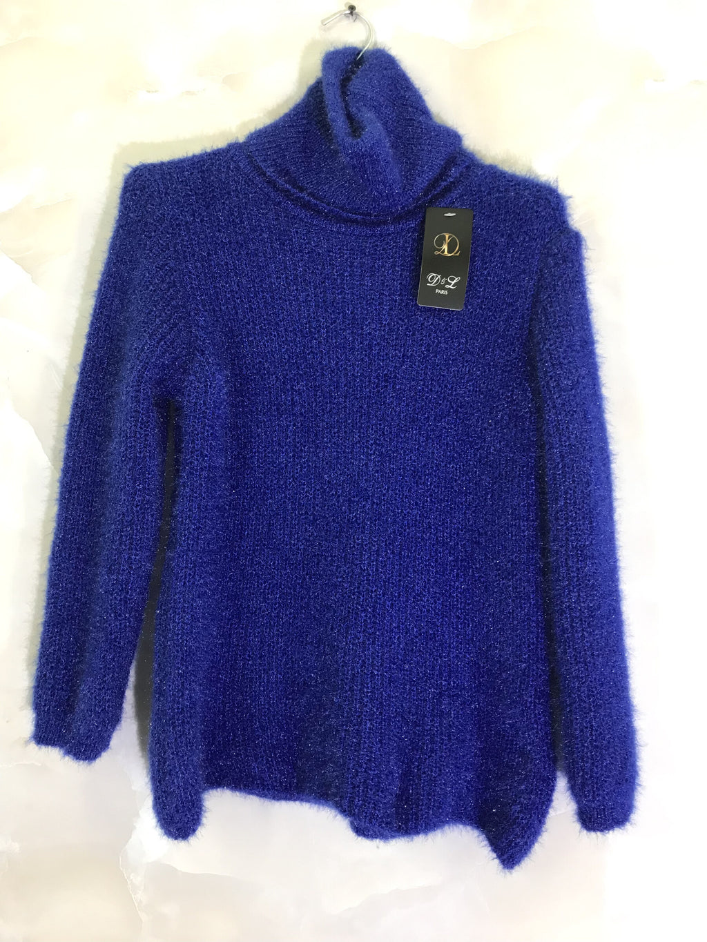 Plus Size Fluffy extra stretch turtleneck sweater