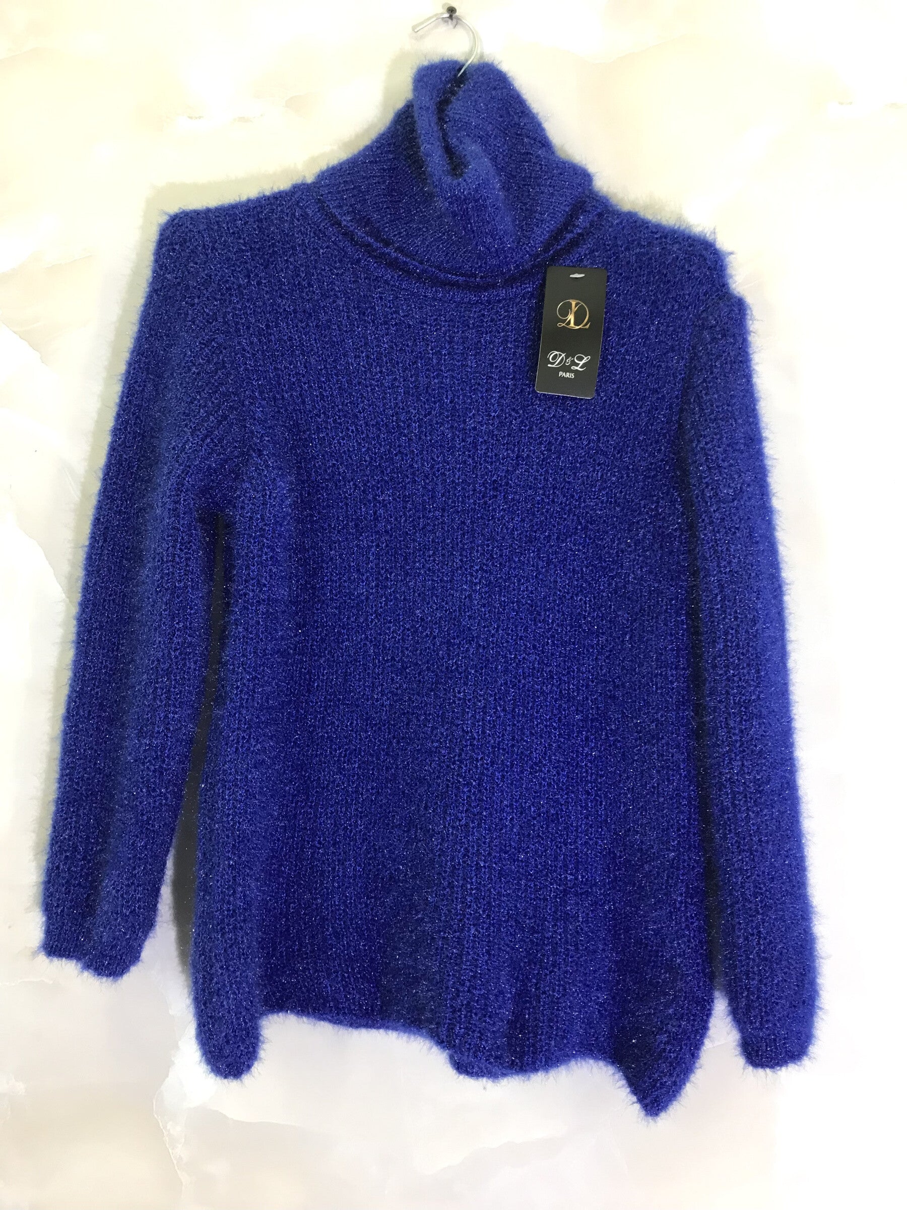Plus Size Fluffy extra stretch turtleneck sweater