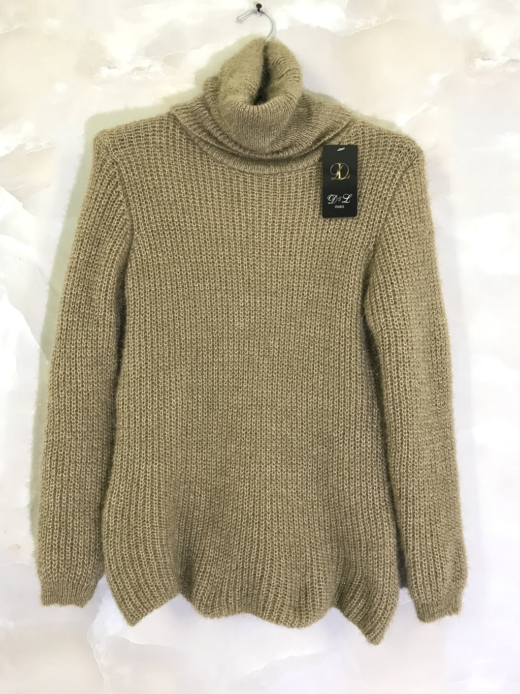 Plus Size Fluffy Extra Stretch Turtleneck Sweater