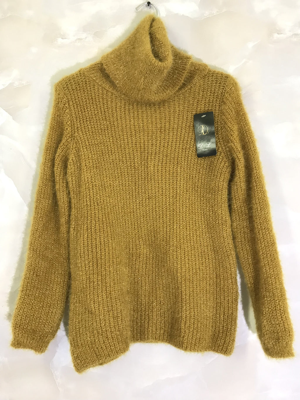 Plus Size Fluffy extra stretch turtleneck sweater