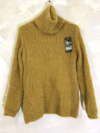 Plus Size Fluffy extra stretch turtleneck sweater