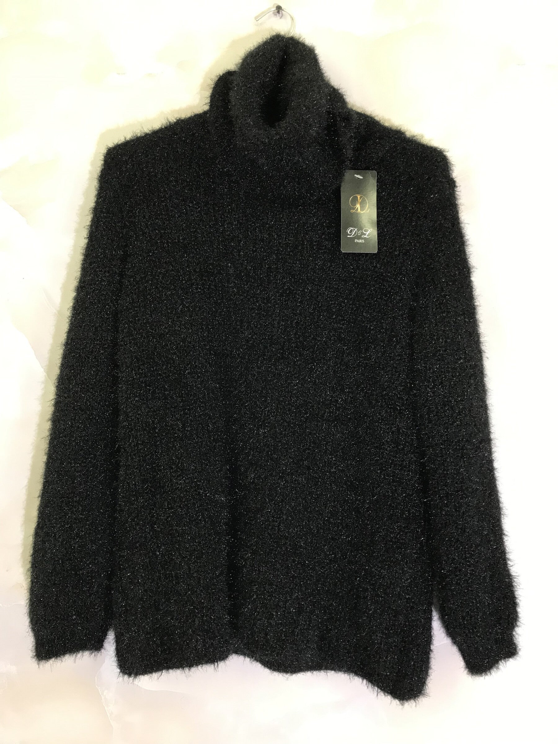 Plus Size Fluffy extra stretch turtleneck sweater