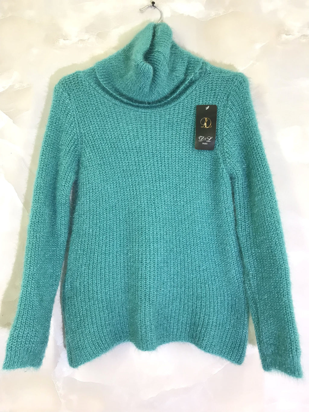 Plus Size Fluffy extra stretch turtleneck sweater