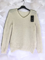 Plus Size Fluffy V-neck Sweater med Extra Stretch