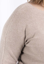 Plus Size Enkel Rundhalsad Elastisk Tröja