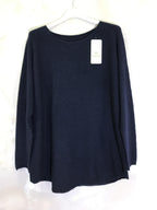 Plus Size Plain round neck elastic sweater