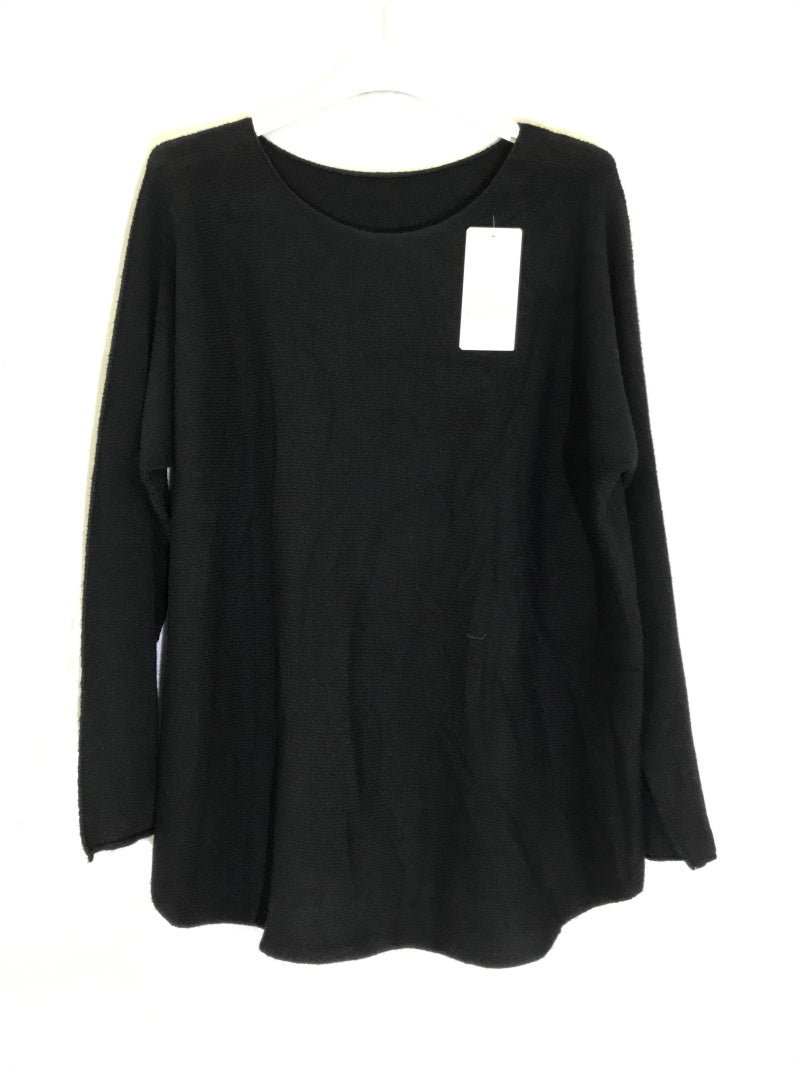 Plus Size Plain round neck elastic sweater