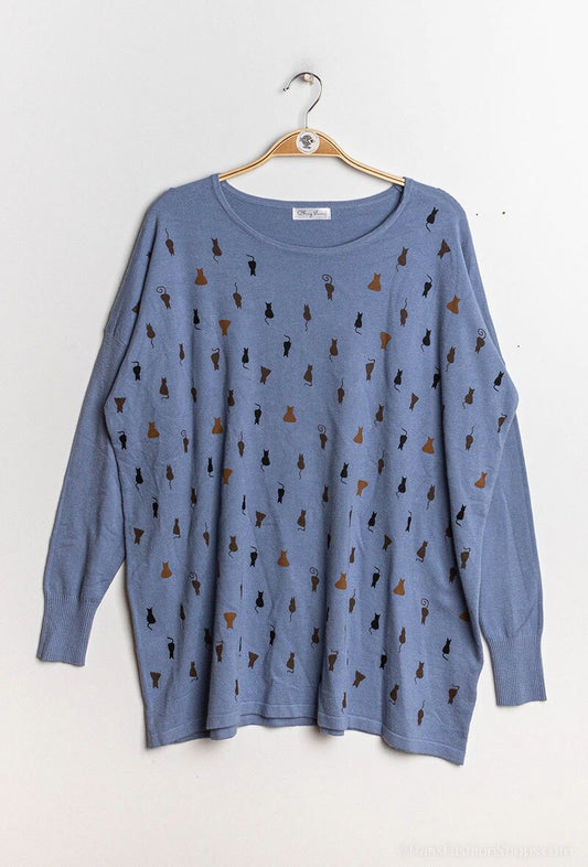 Plus Size Printed Knit Sweater