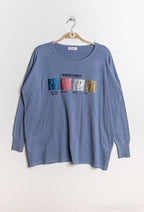 Plus Size Printed knit sweater