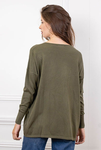 Plus Size Printed Knit Sweater
