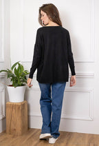 Plus Size Printed Knit Sweater