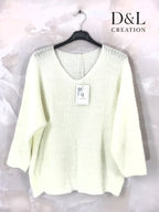 Tjock tröja i mjuk stickning, storlekar T38 till T52 i Stor Storlek