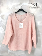 Tjock tröja i mjuk stickning, storlekar T38 till T52 i Stor Storlek