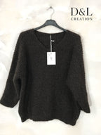 Tjock tröja i mjuk stickning, storlekar T38 till T52 i Stor Storlek