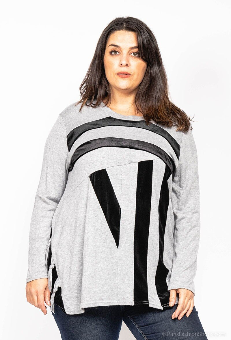 Plus Size Flared pullover