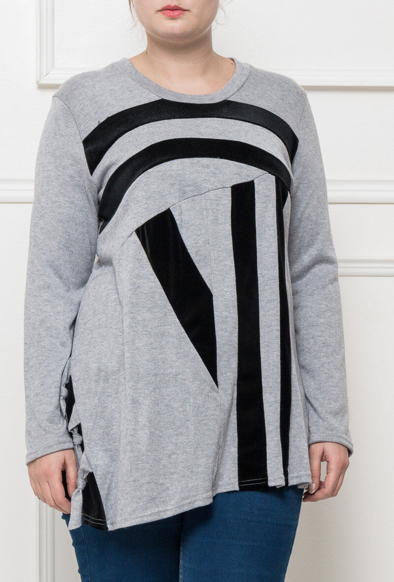 Plus Size Flared Pullover