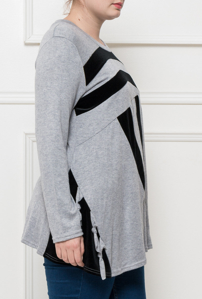 Plus Size Flared Pullover