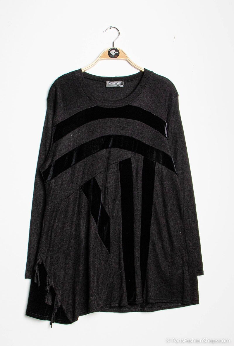 Plus Size Flared Pullover
