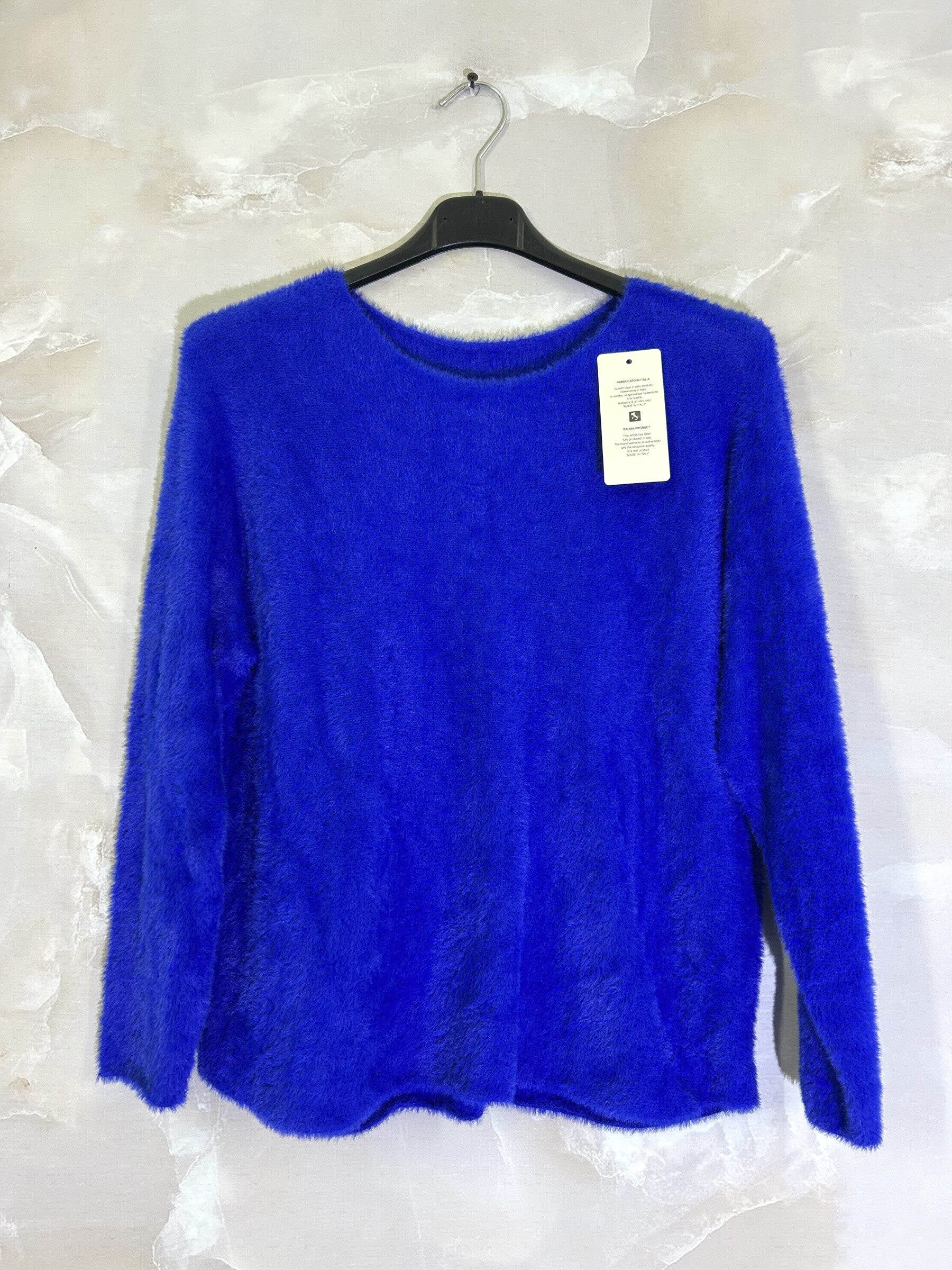 Plus Size Extra Mjuk Stretch Tröja med Kaninpäls Effekt