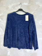 Plus Size Extra soft stretch rabbit hair effect sweater with round neck