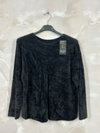 Plus Size Extra soft stretch rabbit hair effect sweater with round neck