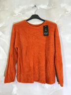 Plus Size Extra soft stretch rabbit hair effect sweater with round neck