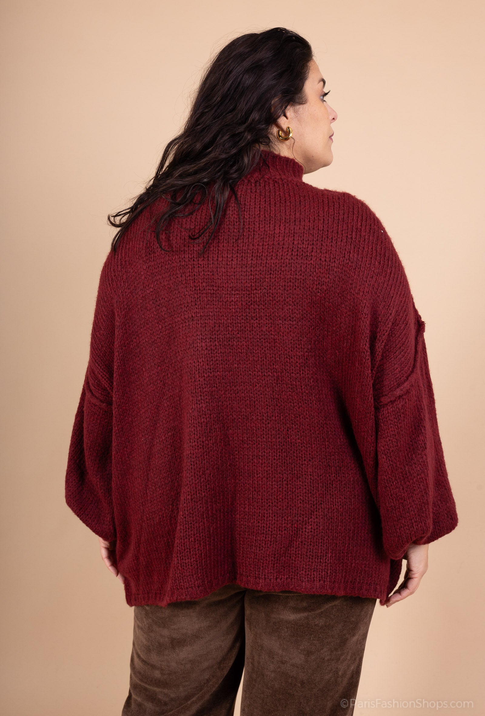 Oversized turtleneck sweater med mohair, storlekar T40 till T60 i Stor Storlek