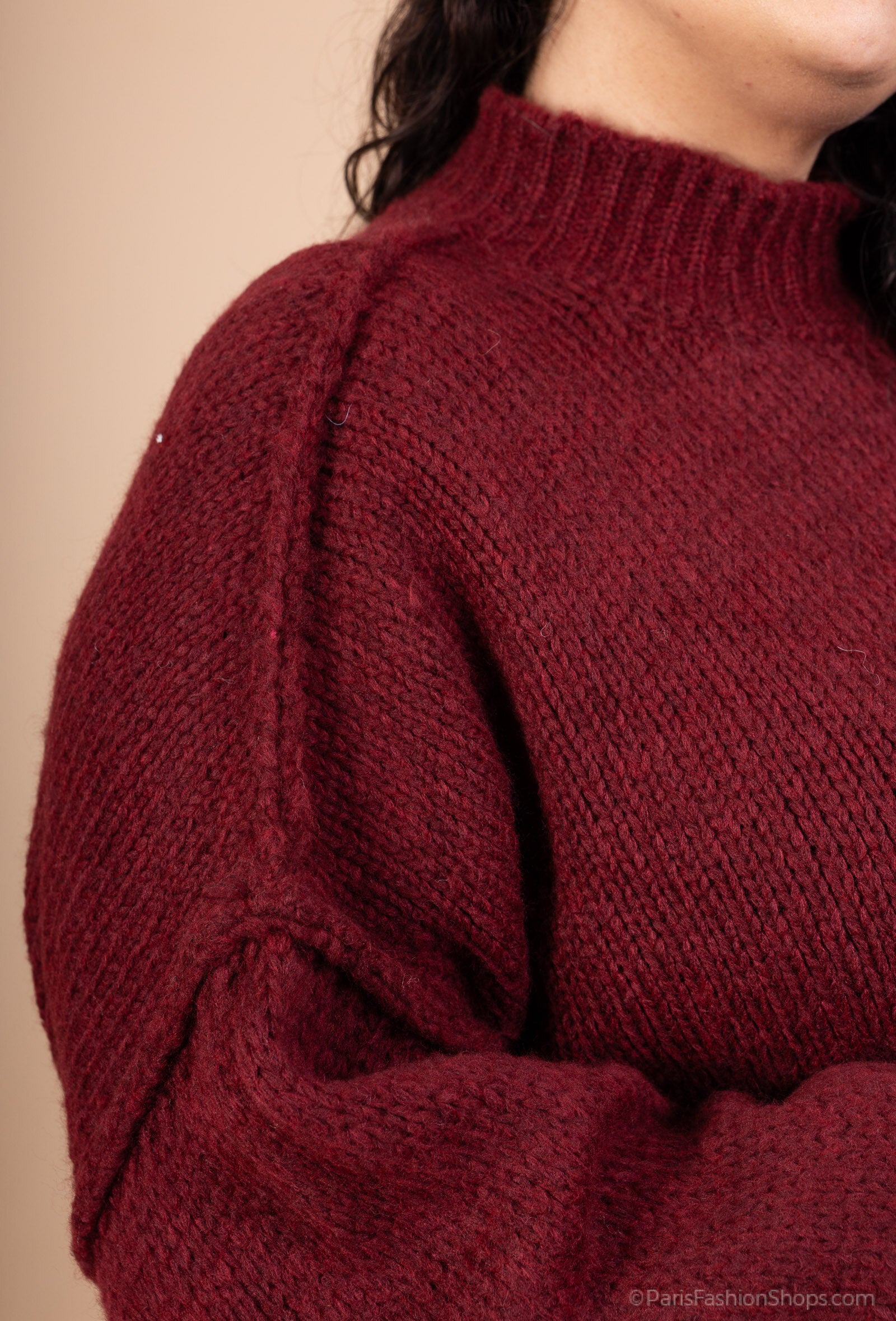 Oversized turtleneck sweater med mohair, storlekar T40 till T60 i Stor Storlek