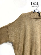 Oversized Turtleneck Sweater med Mohair, Störrelse T40 till T60 i Plus Size